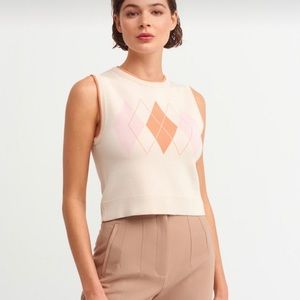 Beige Short Sleeve Sweater